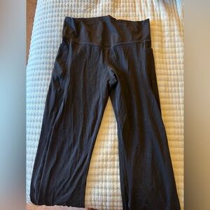 Black High-Waisted Flare Leggings